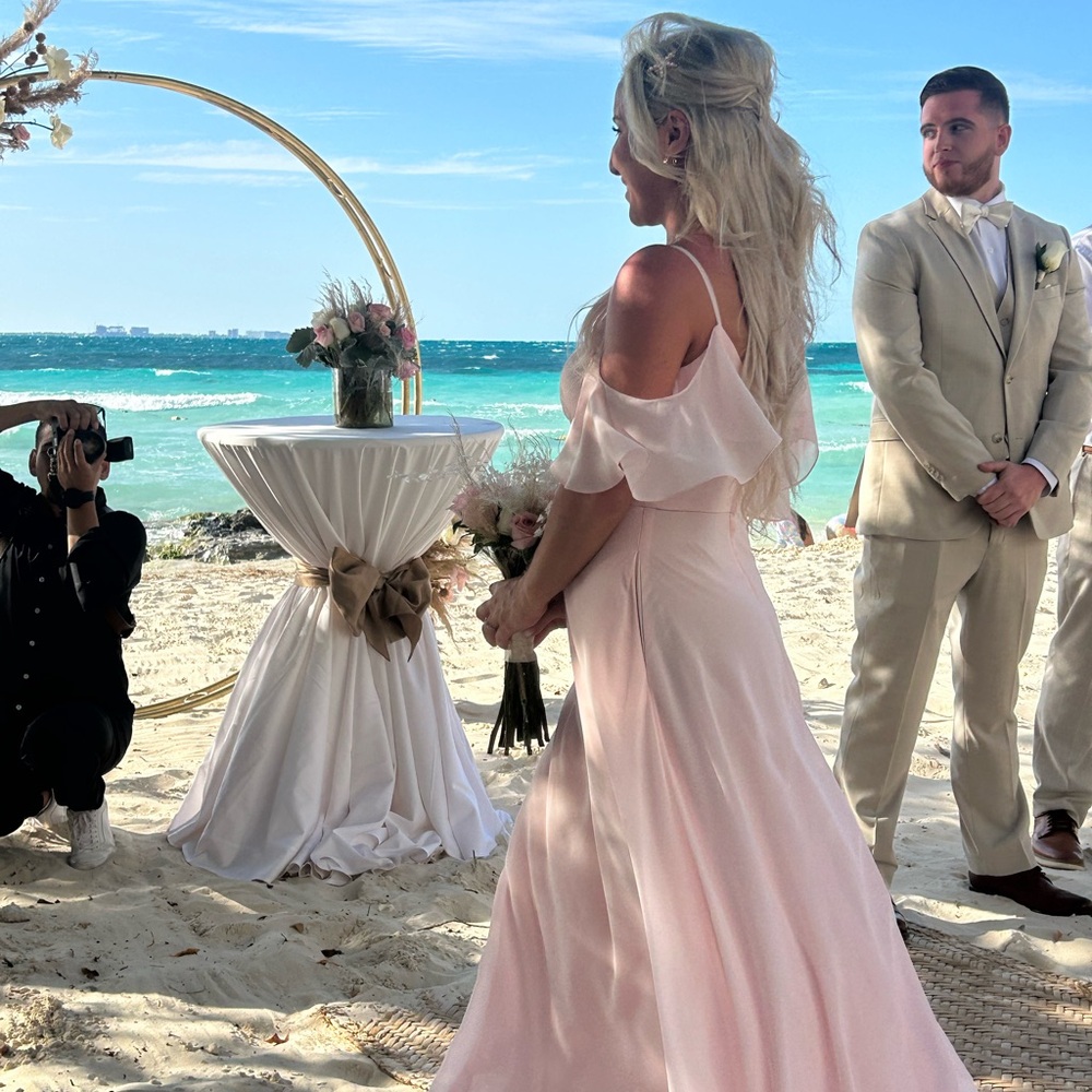 Elegant Pink Wedding Dress